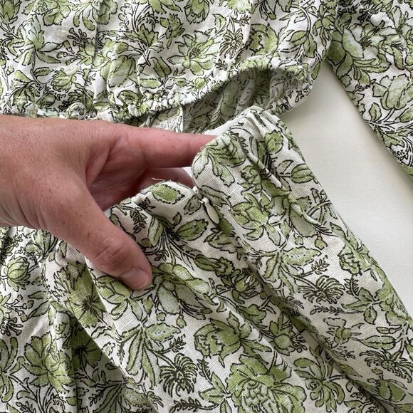 NWOT J. Crew Long Sleeve Tossed Floral Linen Cropped Top and Linen Skirt Set S/6 - Picture 11 of 16